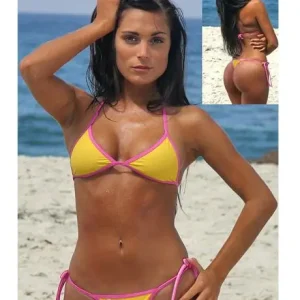 Bubble Gum Tanga Tie Thong Bikini