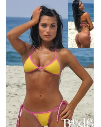 Bubble Gum Tanga Tie Thong Bikini