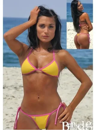 Bubble Gum Tanga Tie Thong Bikini