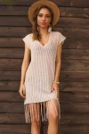 Fringed Bottom Cover Up Dress