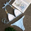 Gem and Crystal Bikini with Gold Chains