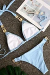 Gem and Crystal Bikini with Gold Chains