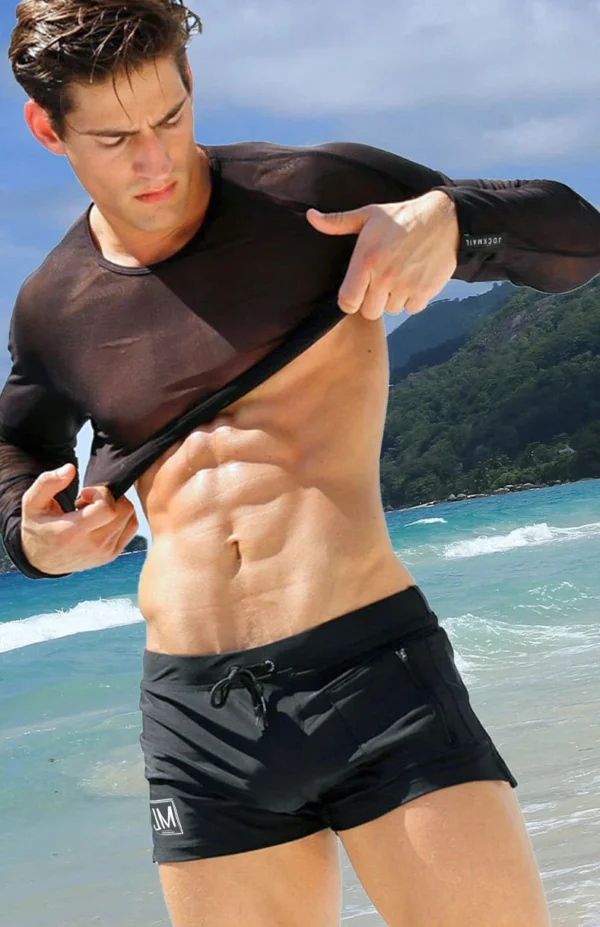 Jockmail 701 Swim Shorts in black