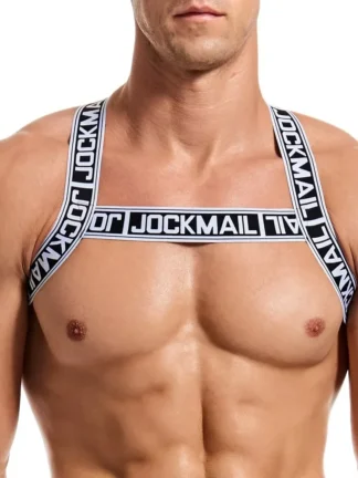 JOCKMAIL JM907 Intensity Elastic Harness in white
