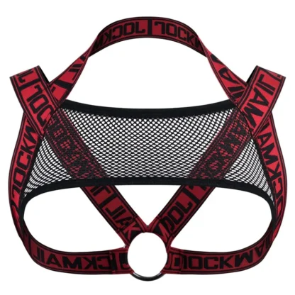 JOCKMAIL JM905 Intensity Elastic Mesh Harness in red