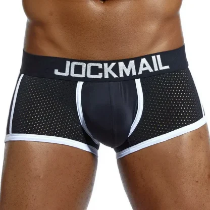 JM405 - Cotton/Mesh Boxer in Black