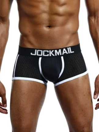 JM405 - Cotton/Mesh Boxer in Black