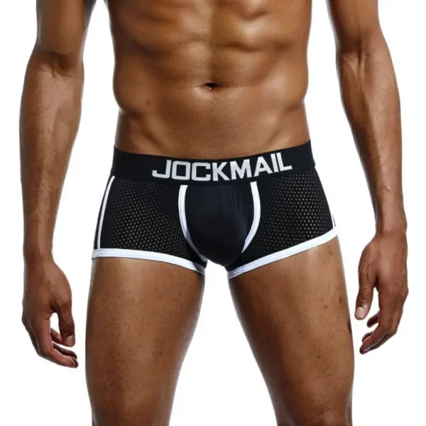 JM405 - Cotton/Mesh Boxer in Black