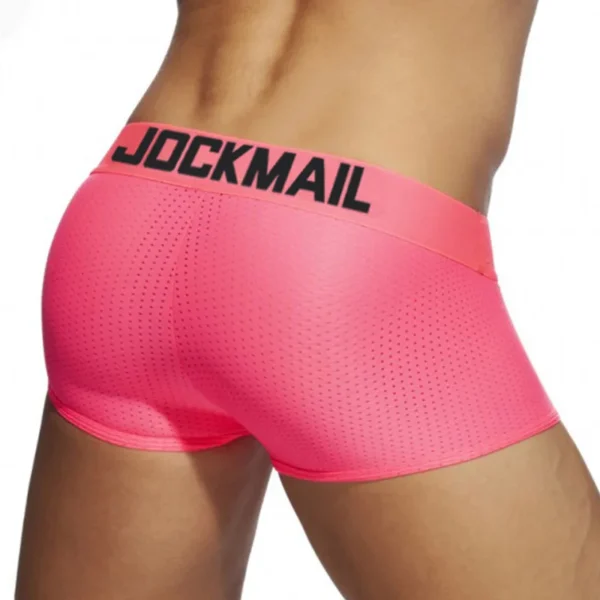 JOCKMAIL JM465 Sports Mesh Neon Boxer in neon pink