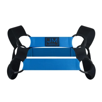 JOCKMAIL JM904 Elastic Harness in blue with Rings