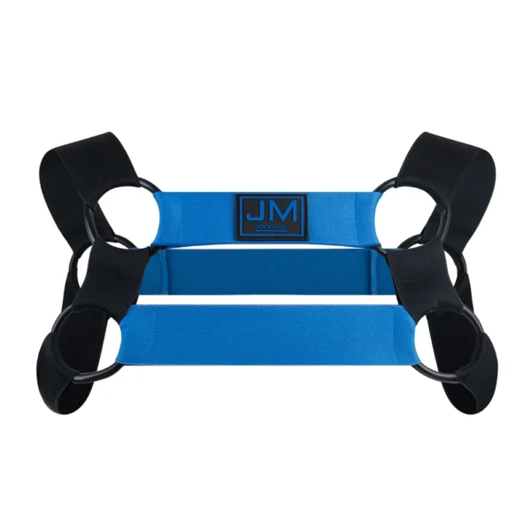 JOCKMAIL JM904 Elastic Harness in blue with Rings