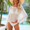 Mesh Long Sleeve Cover-Up Top