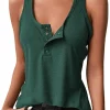 Low-Rise Button Down Racerback Tank