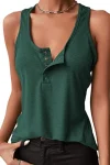 Low-Rise Button Down Racerback Tank