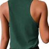 Low-Rise Button Down Racerback Tank