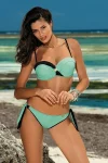 Marko Mint and Black Bandeau Twist Top Bikini