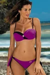 Marko Violet and Black Bandeau Twist Top Bikini