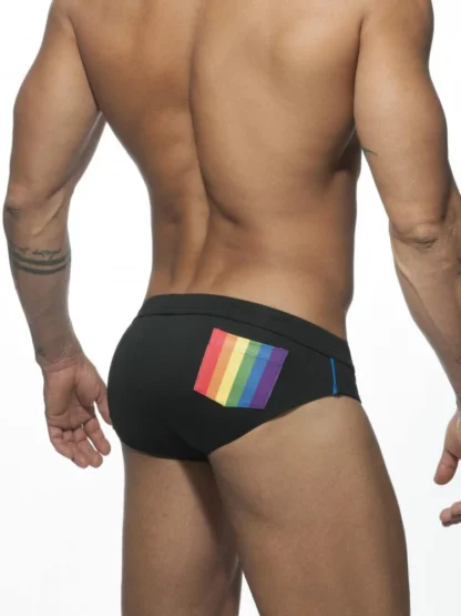 Swim Briefs with Rainbow Pocket