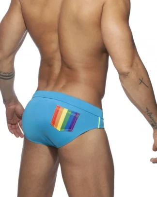 Swim Briefs with Rainbow Pocket