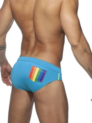 Swim Briefs with Rainbow Pocket