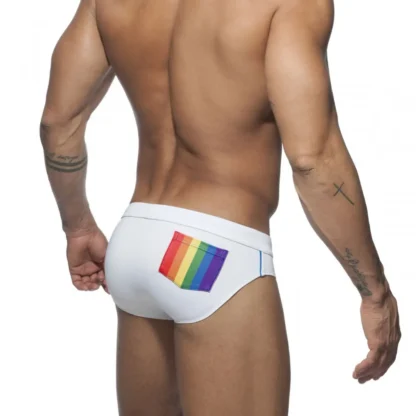 Swim Briefs with Rainbow Pocket