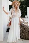 Woven Openwork Maxi Cover-Up
