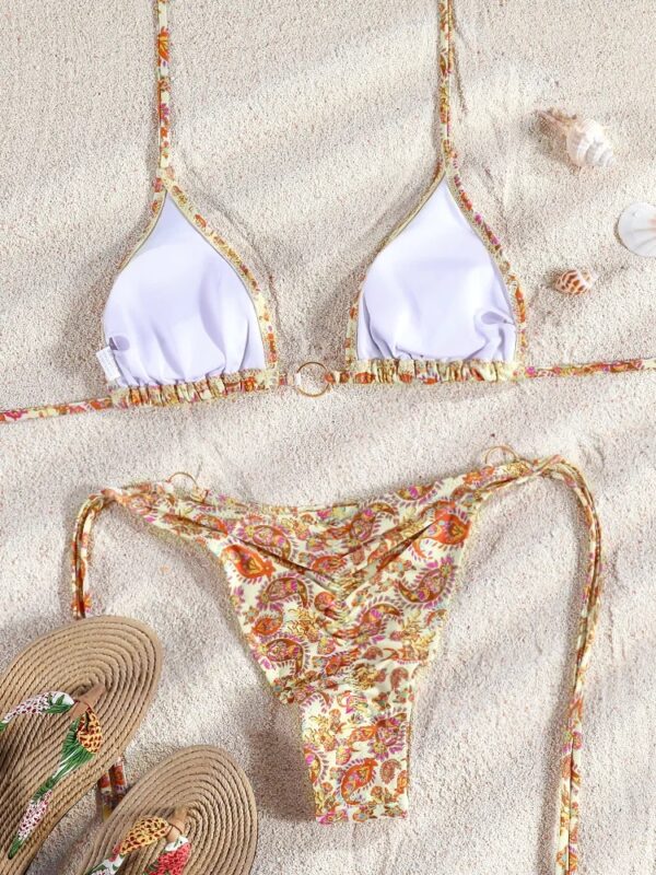 Orange Paisley Bikini 2