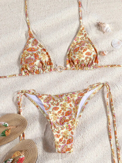 Orange Paisley Bikini