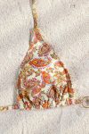 Orange Paisley Bikini Close Up