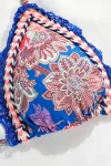 Paisley Bikinis - Pink Paisley on Blue Strappy Bikini