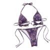 Purple Paisley Strappy Bikini
