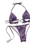 Purple Paisley Strappy Bikini