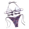 Purple Paisley Strappy Bikini 2