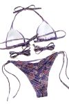 Purple Paisley Strappy Bikini 2