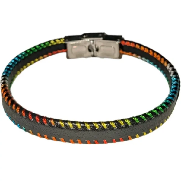 Rainbow Stitch Black Bracelet