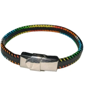 Rainbow Stitch Black Bracelet