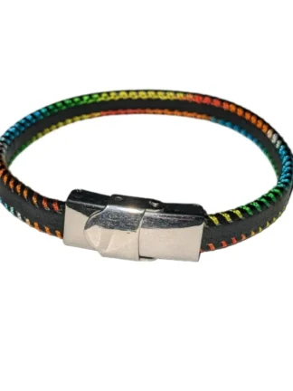 Rainbow Stitch Black Bracelet