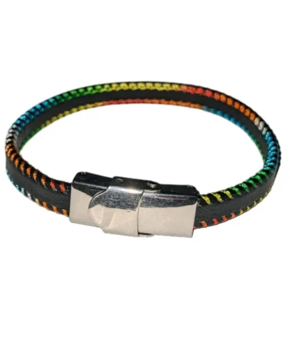 Rainbow Stitch Black Bracelet