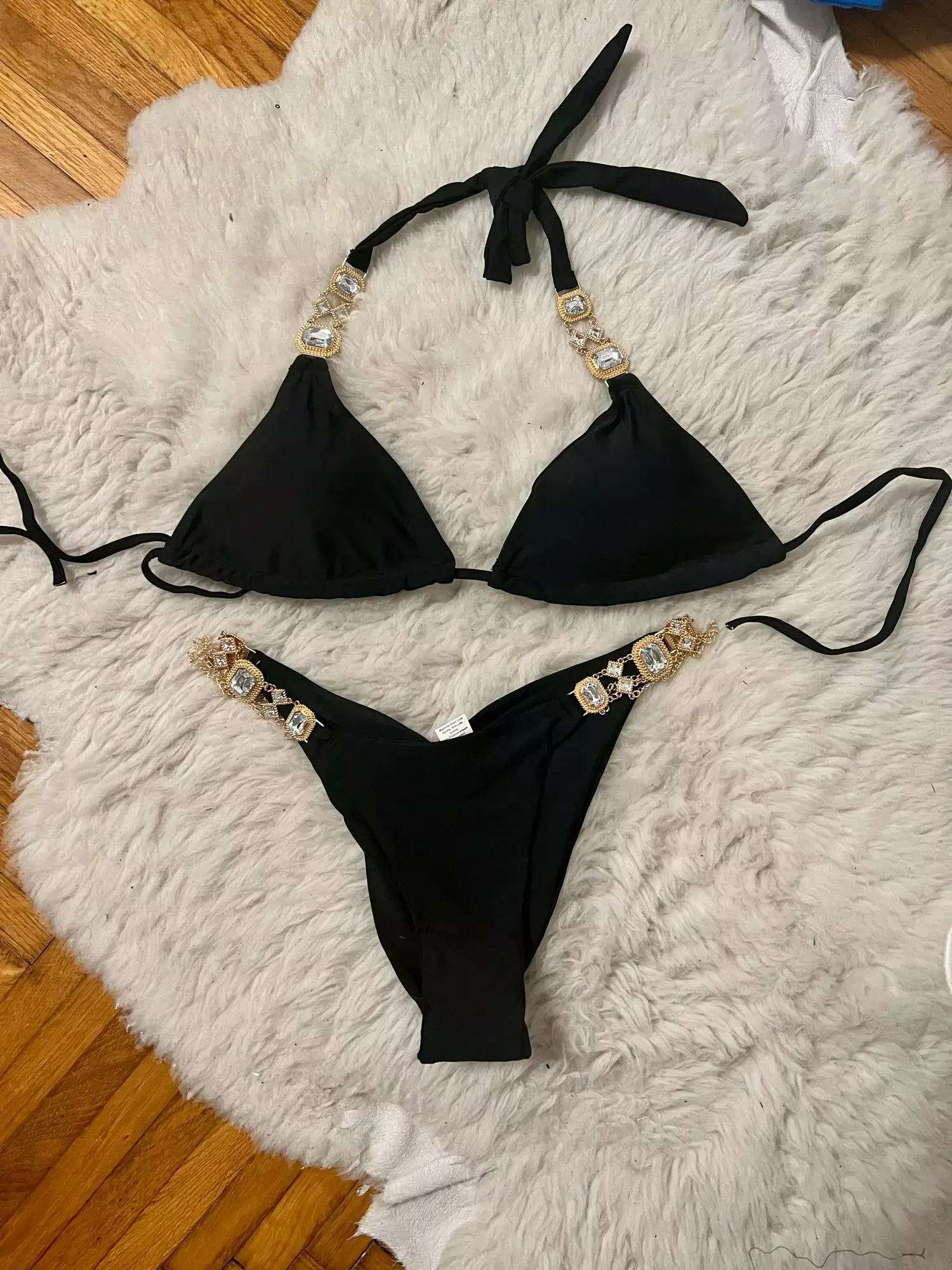 Bikini with Gems & Gold Chains photo review