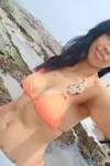 Woven Gold Orange Bikini with Tie Sides