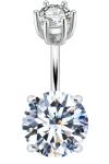 Round Cut Crystal Navel Ring in 925 Sterling Silver