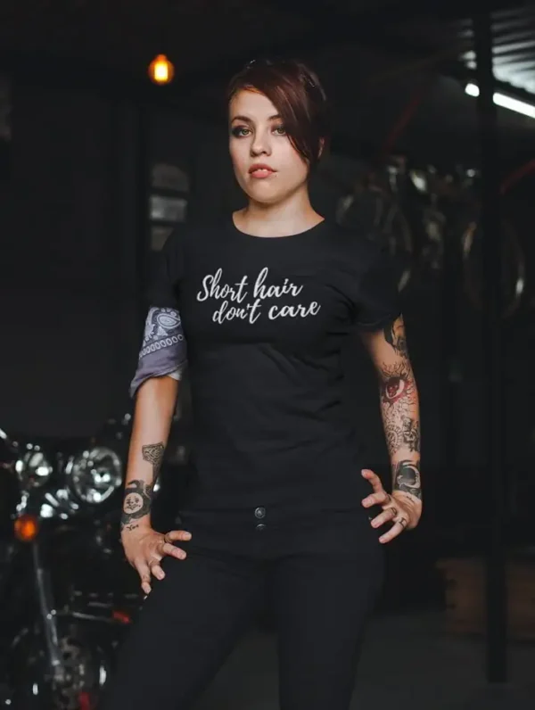 Short hair don't care Unisex Tee