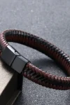 Solitary Man Leather Bracelet in Brown