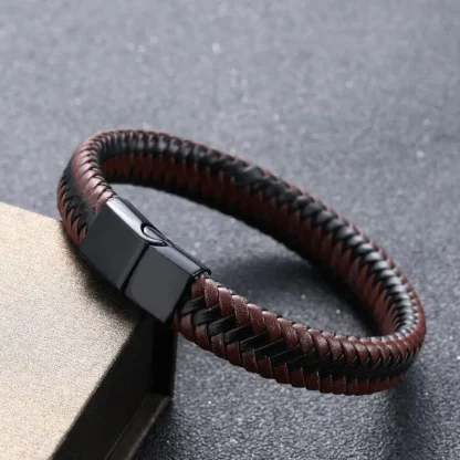 Solitary Man Leather Bracelet in Brown