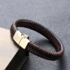 Solitary Man Leather Bracelet in Brown