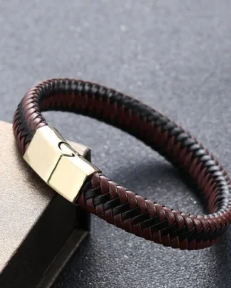 Solitary Man Leather Bracelet in Brown