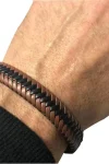 Solitary Man Leather Bracelet in Brown