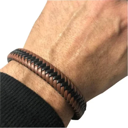 Solitary Man Leather Bracelet in Brown