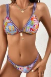 Colorful Patterned Bikini with Dual Straps