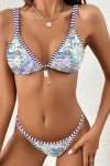 Colorful Patterned Bikini with Dual Straps